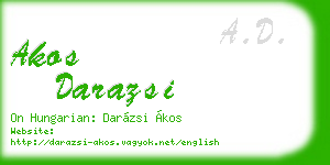 akos darazsi business card